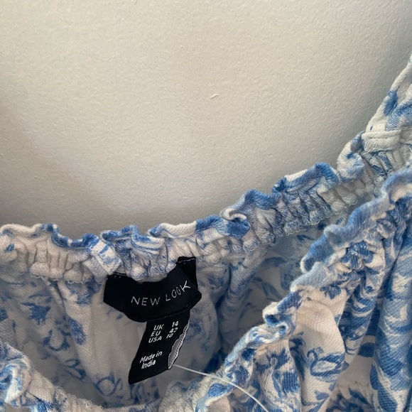 New Look Blue and White Floral Dress - Picture 2 of 3